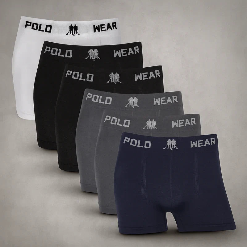 POLO WEAR Kit 6 Cueca Boxer Original Premium (LEVE 6 PAGUE 1)