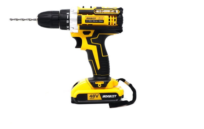Parafusadeira Furadeira Sem Fio 48v 2 Baterias 340w 1550 Rpm