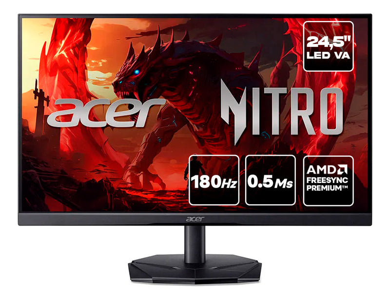 Monitor Gamer Acer Nitro 24,5 Va 180hz 0.5ms Full Hd Amd Freesync Kg251q Bivolt