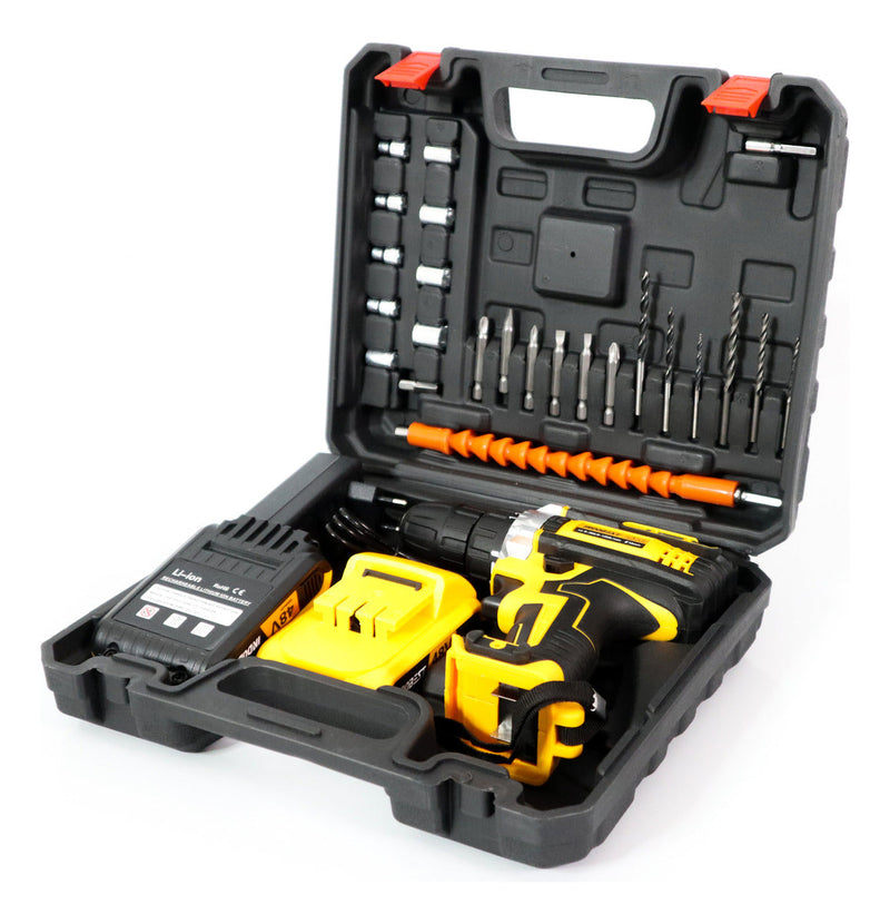 Parafusadeira Furadeira Sem Fio 48v 2 Baterias 340w 1550 Rpm