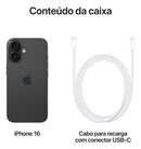 Apple iPhone 16 (128 GB) - Preto - Distribuidor Autorizado