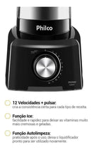 Liquidificador PH900 Com 12 Velocidades 1200W Cor Preto Philco 127V