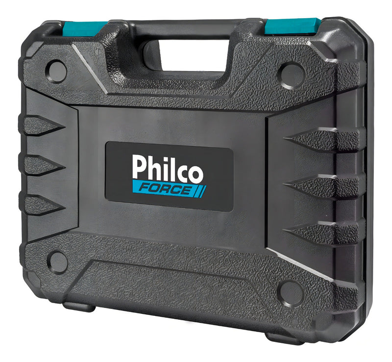 Furadeira Parafusadeira Sem Fio De 10mm Philco Ppf12m 12v + Acessório 110v/220v