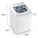 Máquina De Lavar 15kg Electrolux Essential Care Com Cesto In Cor Branco 110V
